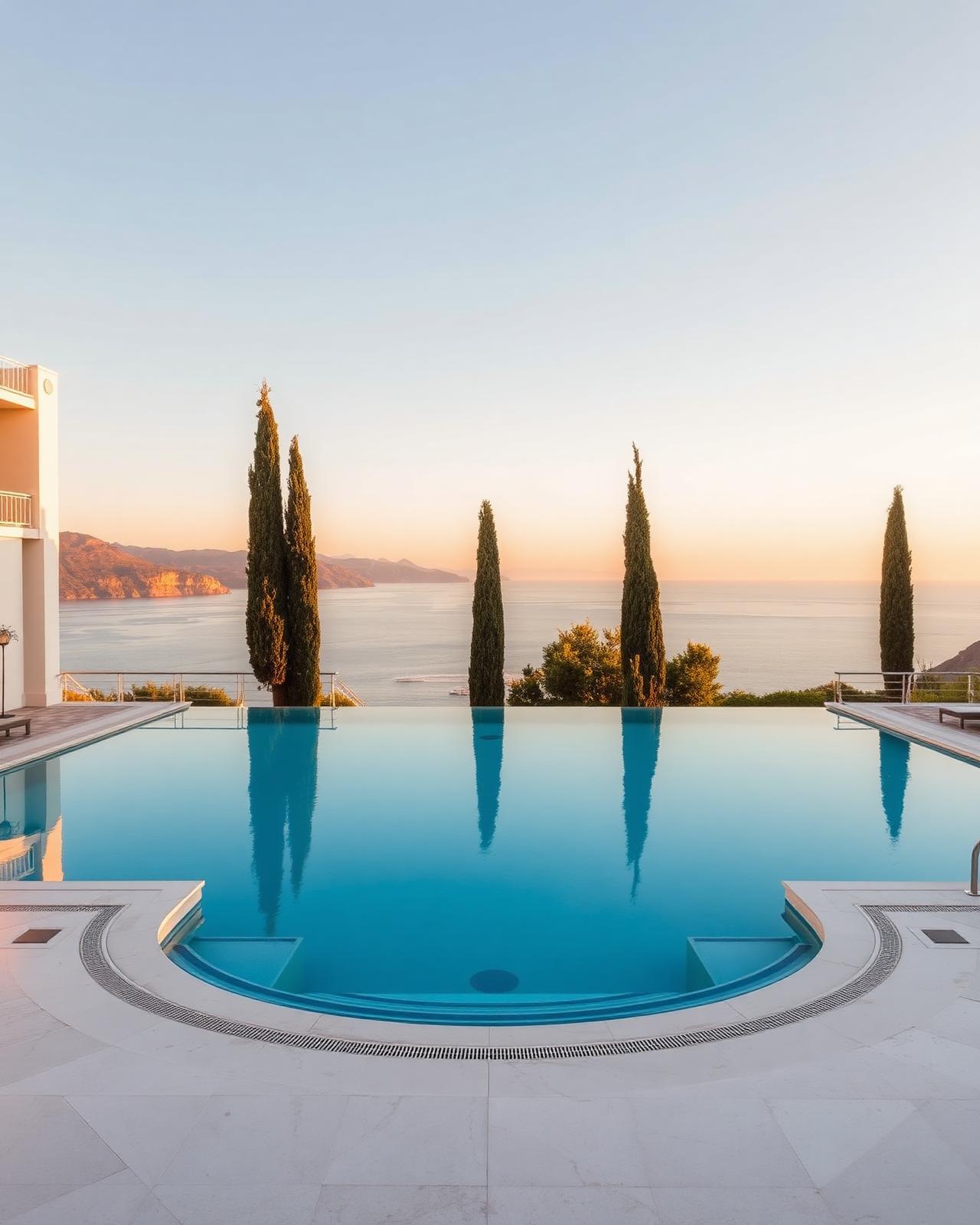 Luxury resort in Corfu overlooking the Ionian sea